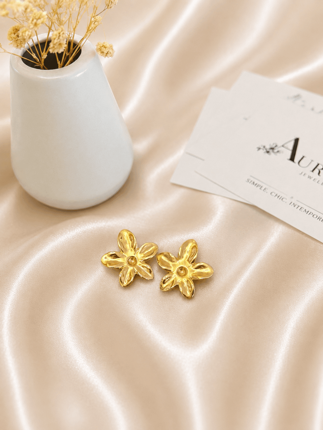 Boucles Fleur Bombee Doree